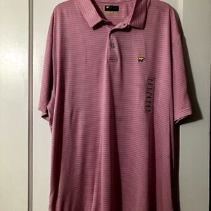 Jack Nicklaus NWT Men's Polo Golf Striped Shirt Sleeve Golden Bear Collection.